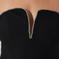 Astr - Amell Strapless Rhinestone Trim Top