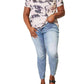 Double Take - Bohemian Tie-dye V-neck Tee