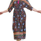 Umgee - Floral Smocked Waist Maxi Dress