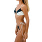 Gigizara - Noir Wave Triangle Bikini Top Monochrome Wave Elegance
