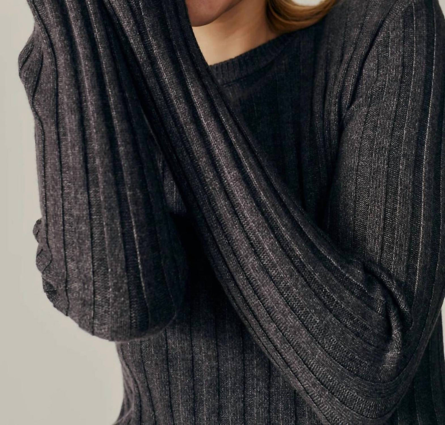 Deluc - RIBBED CROP SWEATER