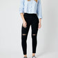 Judy Blue - High Waist Destroyed Raw Hem Skinny Jeans