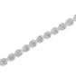 .925 Sterling Silver 1/10 cttw Miracle-Set Round-Cut Diamond "X" Link Tennis Bracelet (I-J color, I2-I3 clarity) - 7.25"