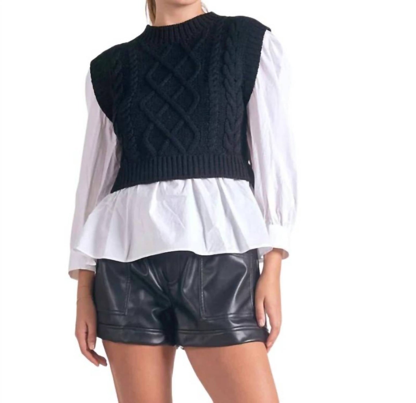Elan - Layered Shirt Vest Top