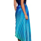 Dress Forum - Radiance Ombre Asymmetrical Pleated Maxi Dress