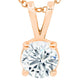 Diana M Jewels - 14kt 1.00 Ct Lab Grown Diamond Solitaire Pendant Necklace With 16" Chain