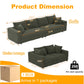 4 Seat Modern Comfy Upholstered Sofa Cloud Couch