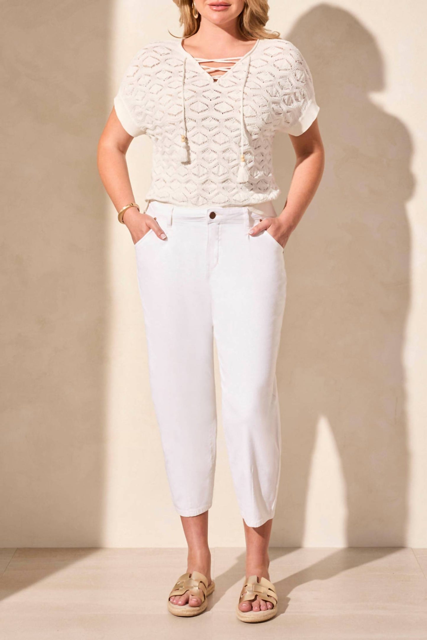 Tribal - Audrey Girlfriend Barrel Crop Jeans