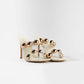 Anne Michelle - Women's Dome Stud Double Strap Heeled Sandal