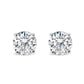 .925 Sterling Silver 1.0 Cttw Round Brilliant Cut Lab Grown Diamond 4-Prong Classic Solitaire Stud Earrings (F-G Color, VS2-SI1 Clarity)