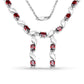 7.65 Carat Genuine Garnet .925 Sterling Silver Necklace