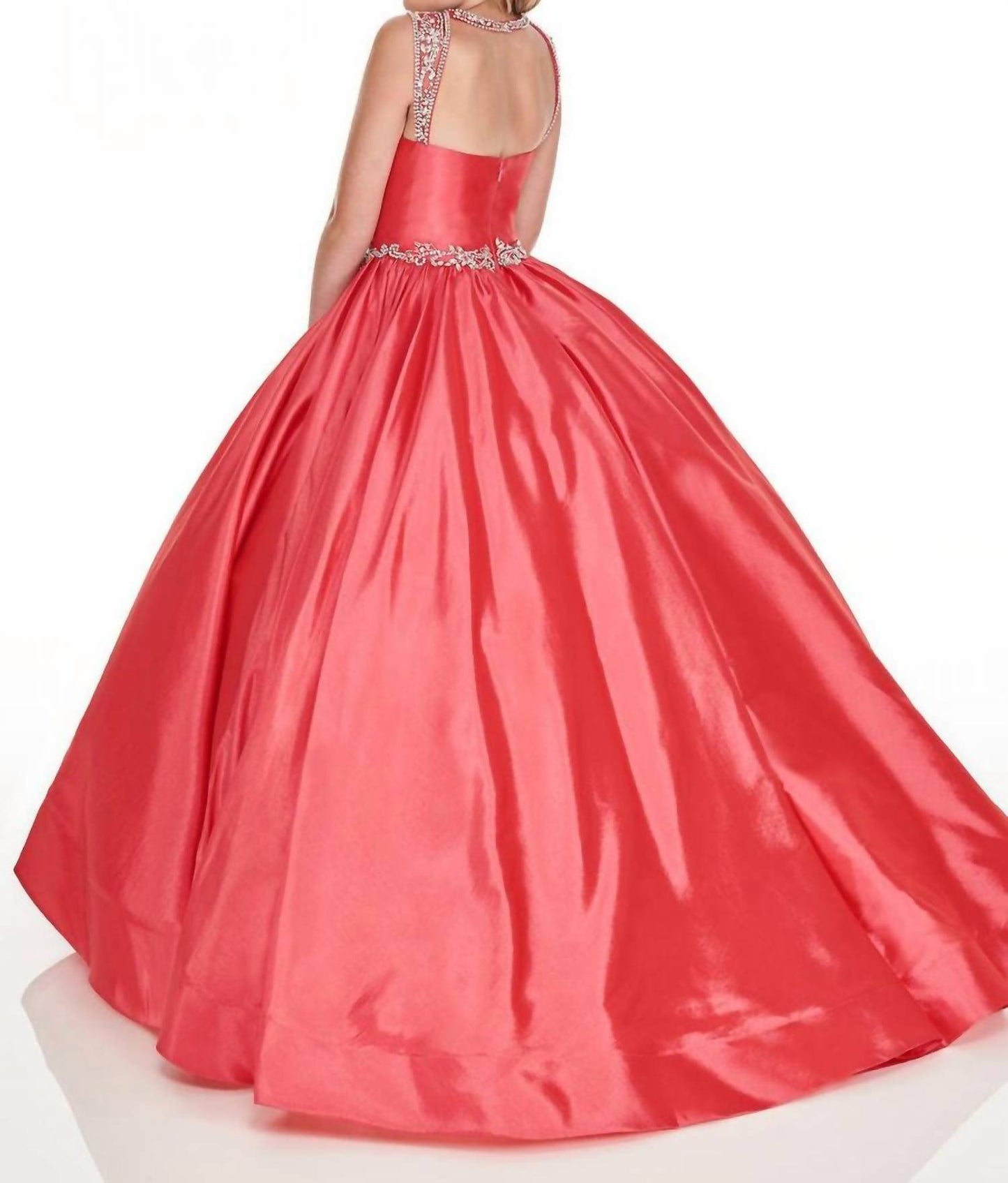 Rachel Allan - Embellished Taffeta Pageant Ball Gown