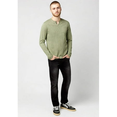 buffalo-david-bitton-mens-kattie-slub-henley-shirt-green