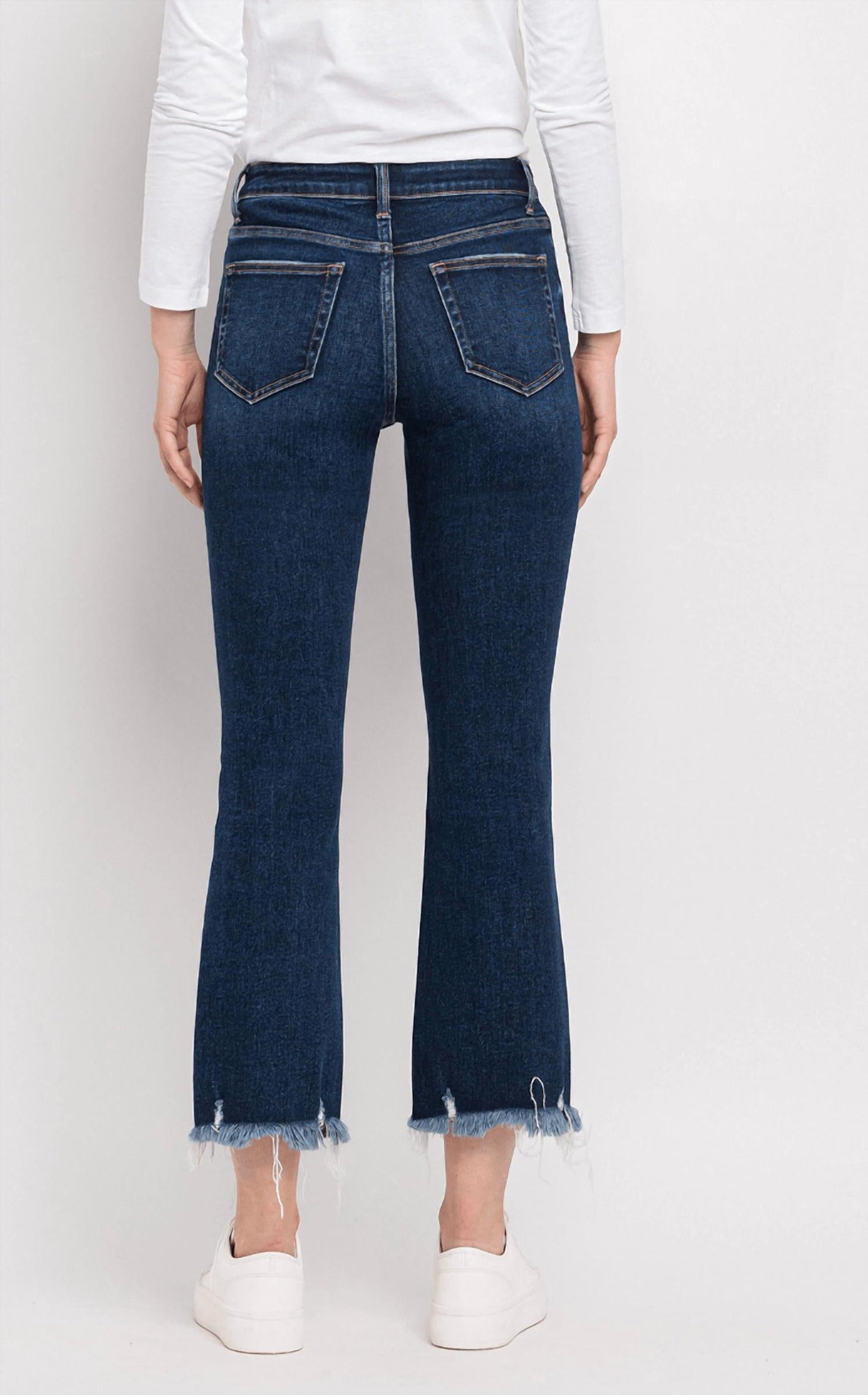 Vervet By Flying Monkey - High Rise Crossover Waistband Kick Flare Jeans