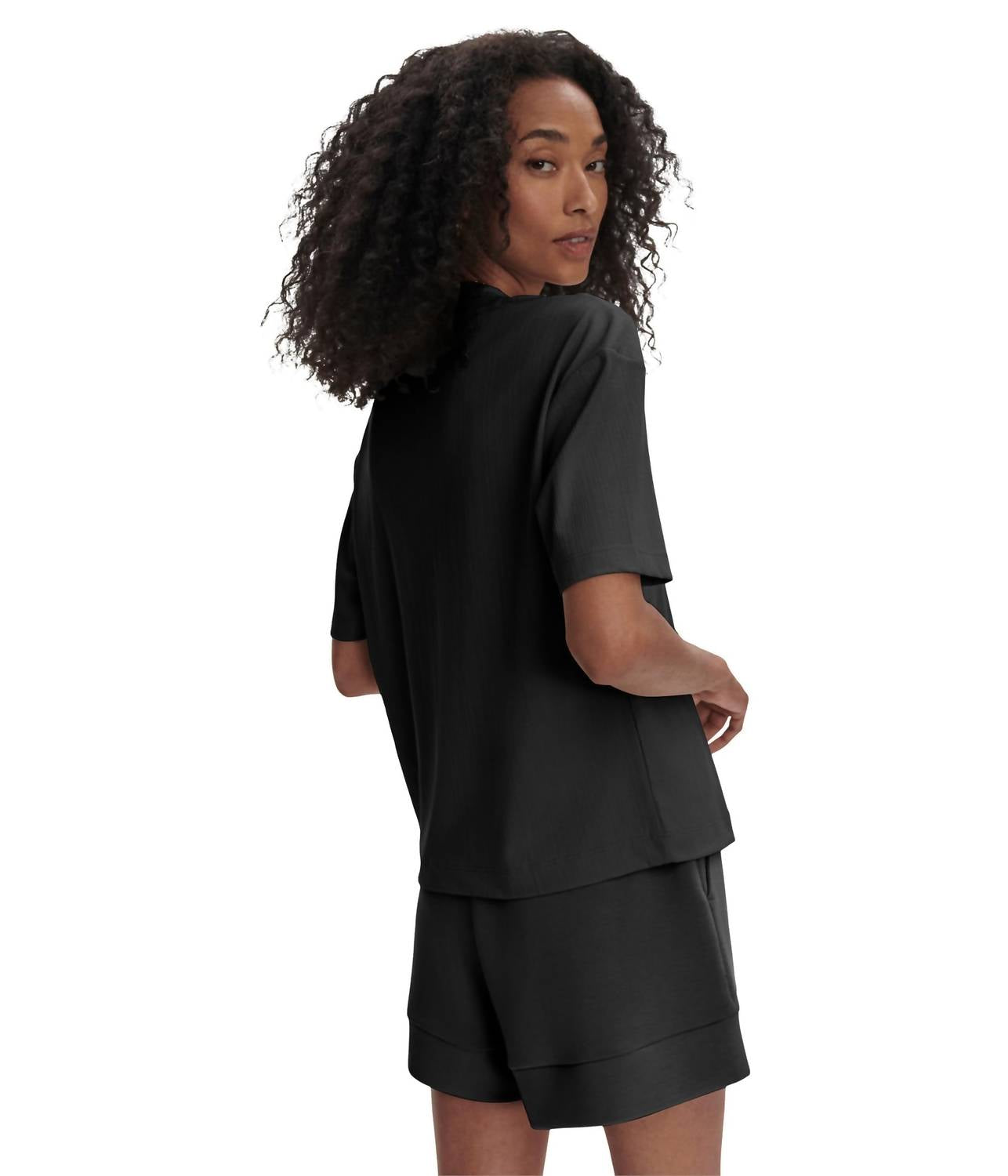 Varley - Kasey Mock Placket Rib Tee