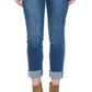 Wit & Wisdom 'Ab'Solution High Waist Crop Slim Straight Leg Jeans in Mbv-Mid Blue Vintage, Size 8