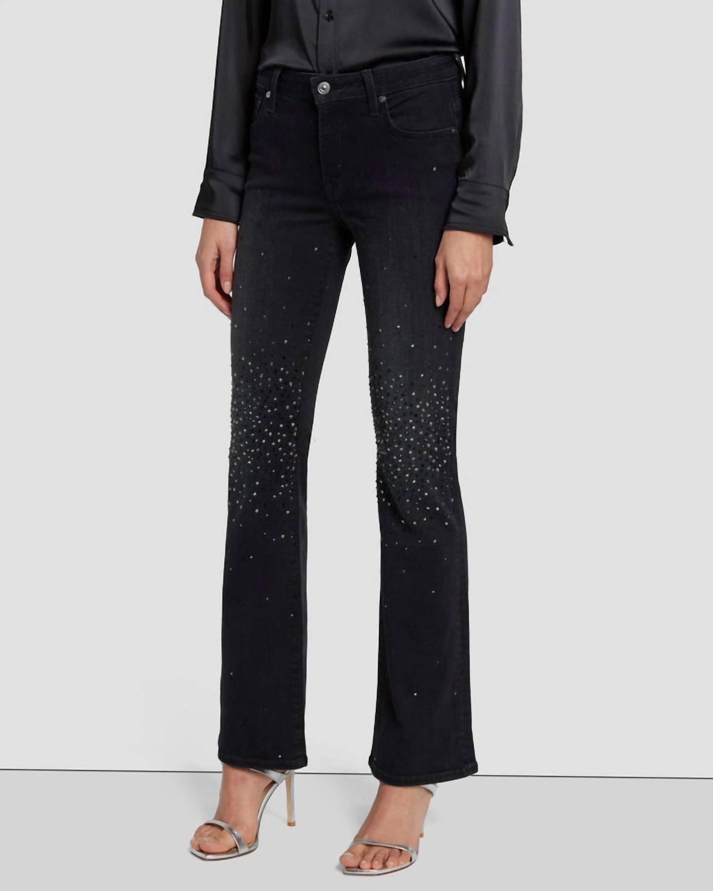 7 For All Mankind - Tailorless Crystal Bootcut Jean