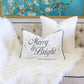 Merry & Bright Christmas Throw Pillow – 14x20 Velvet Lumbar Cushion