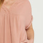 Entro - Frayed Cotton Gauze Pocket Dress - Plus