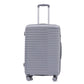 4-Piece PP Spinner Wheel Luggage Set with Cosmetic Case, Light Gray
