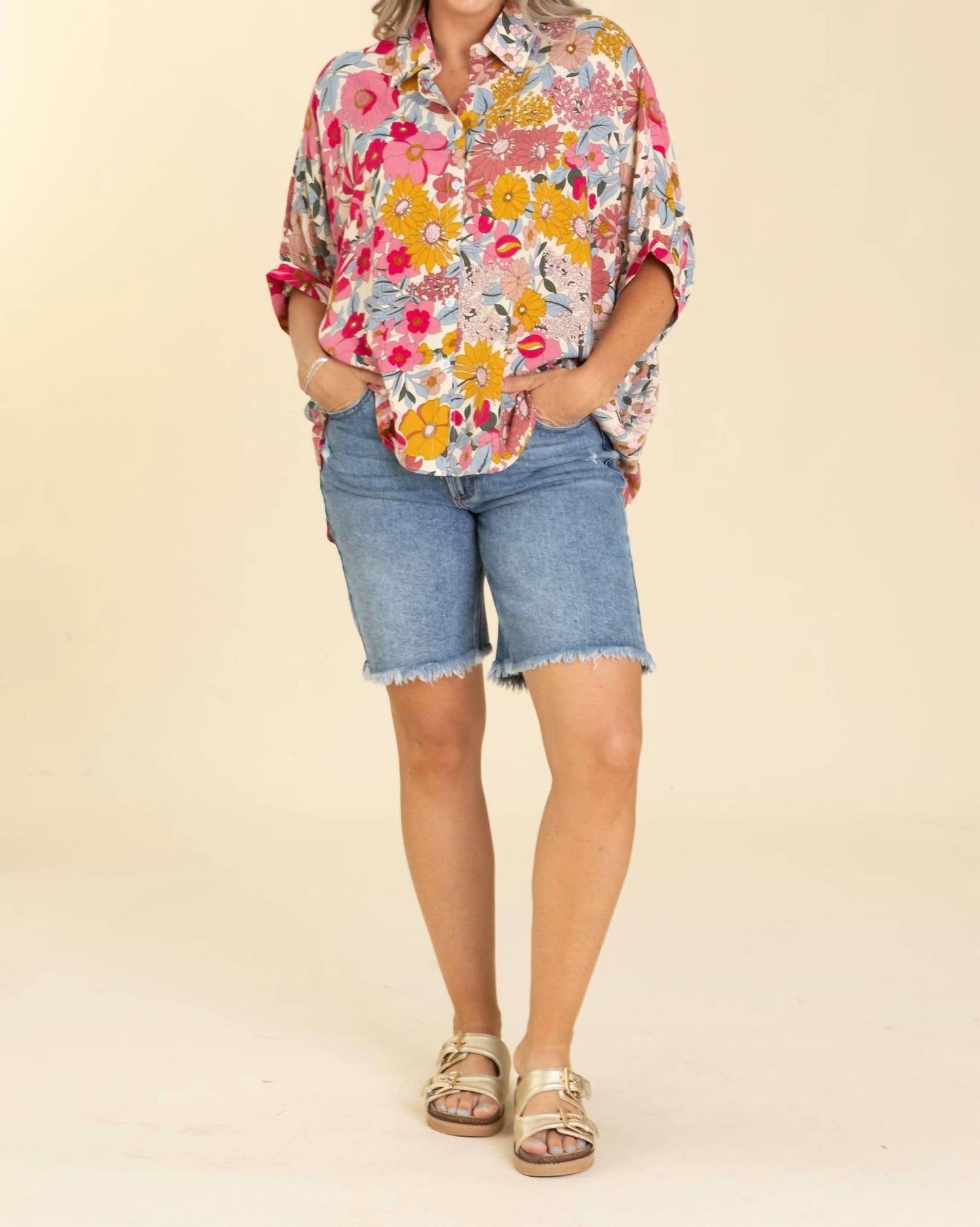 Bibi - Kelly Floral Button Down Shirt