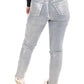 Cello - High Rise Metallic Straight Jeans