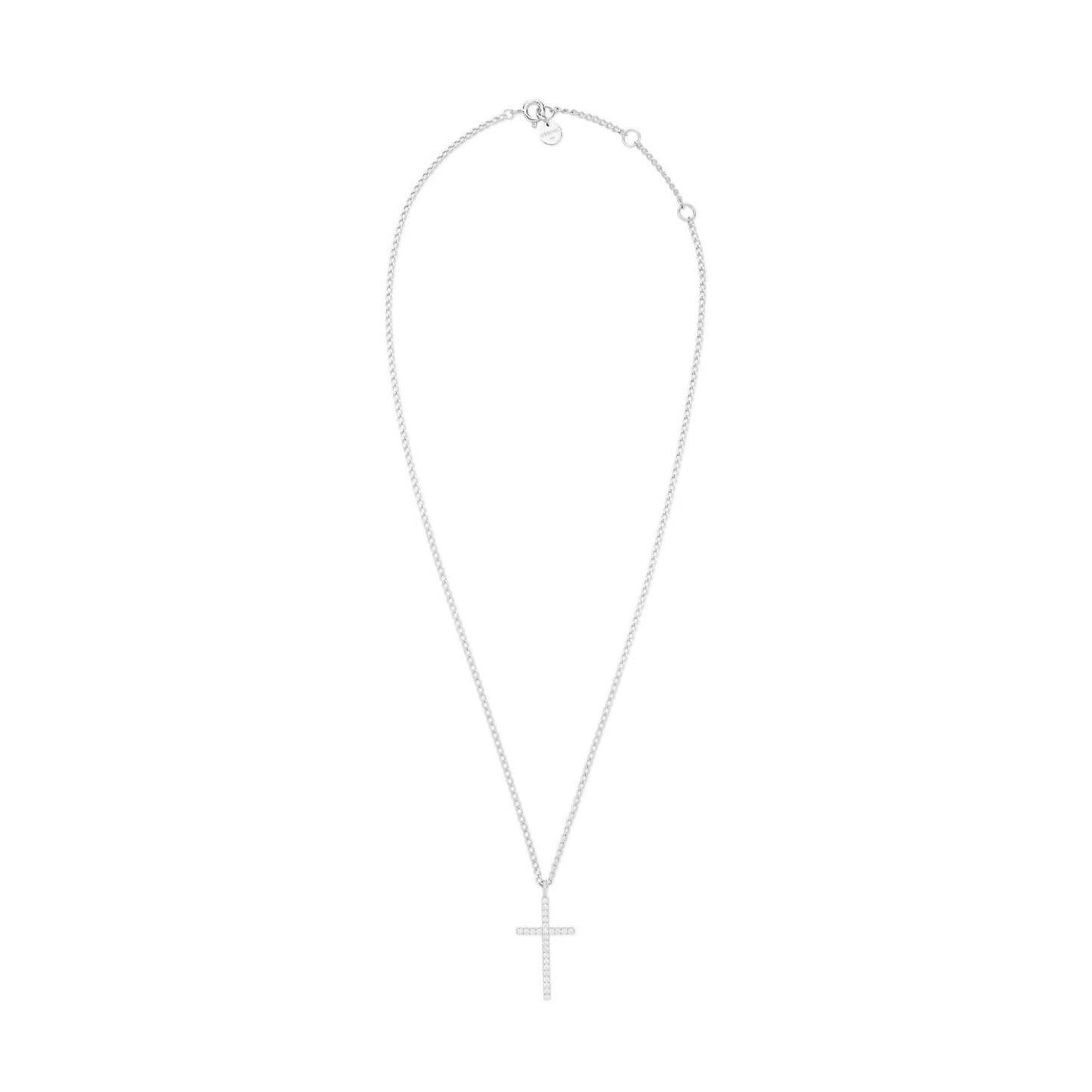 Eklexic - Women's Cz Cross Pendant Necklace