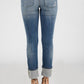 Judy Blue - Distressed Cuffed Straight Leg Jeans