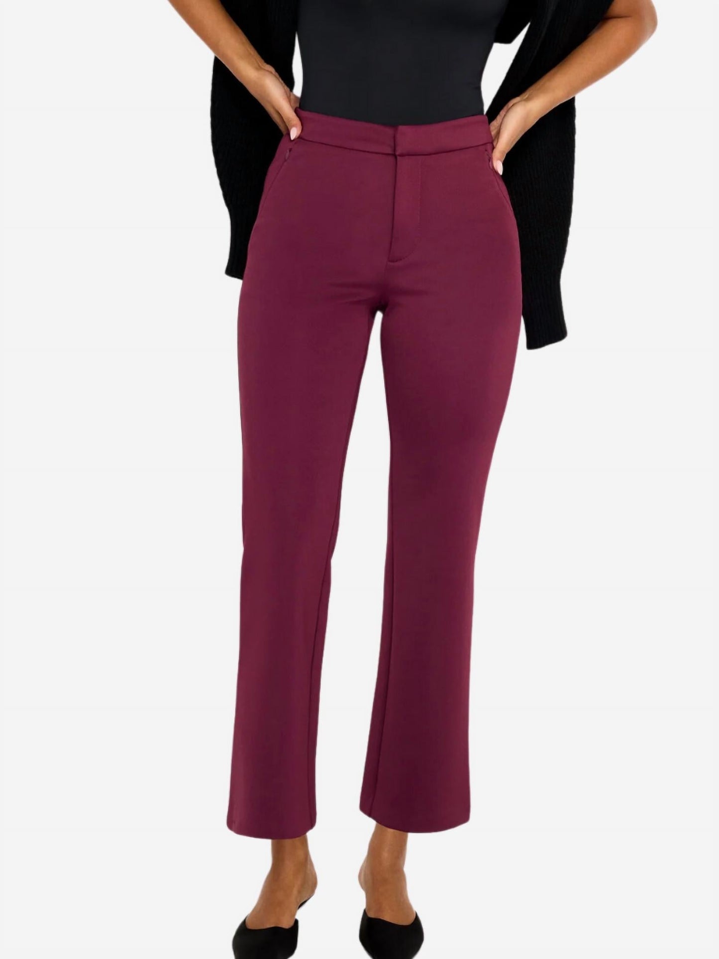 Good American - Scuba Cropped Straight Trousers