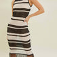 Baevely By Wellmade - Cabana Chic Open Knit Midi Dress