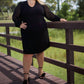 Karen Kane - Sheer Sleeve Mini Dress - Plus