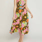 Entro - Floral Smocked Midi Dress