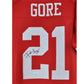 NFL San Francisco 49ers Frank Gore #21 Autographed Jersey Signed Size Red