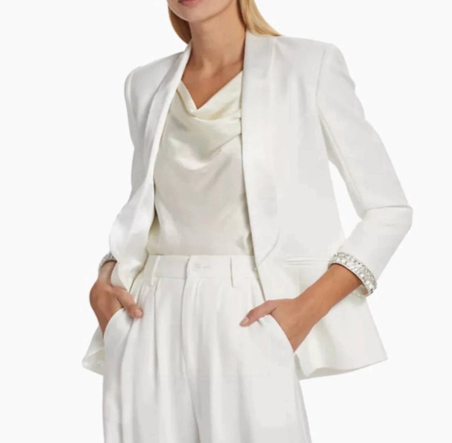Generation Love - Argo Crystal Satin Combo Crepe Blazer
