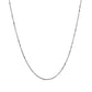 14k व्हाइट गोल्ड क्लासिक बॉक्स चेन 0.7mm