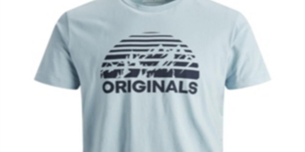 Jack & Jones Men's Graphic Logo Crew Neck Short Sleeve T-Shirt Dark Red Size Medium