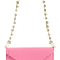 Ganni Women's Envelope Chain Wallet Pink