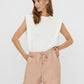 VERO MODA Women's Shoulder Pad Top White Size Large