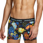 Jack & Jones Men's 3 Pk Stretch Printed Trunks Black Size X-Large