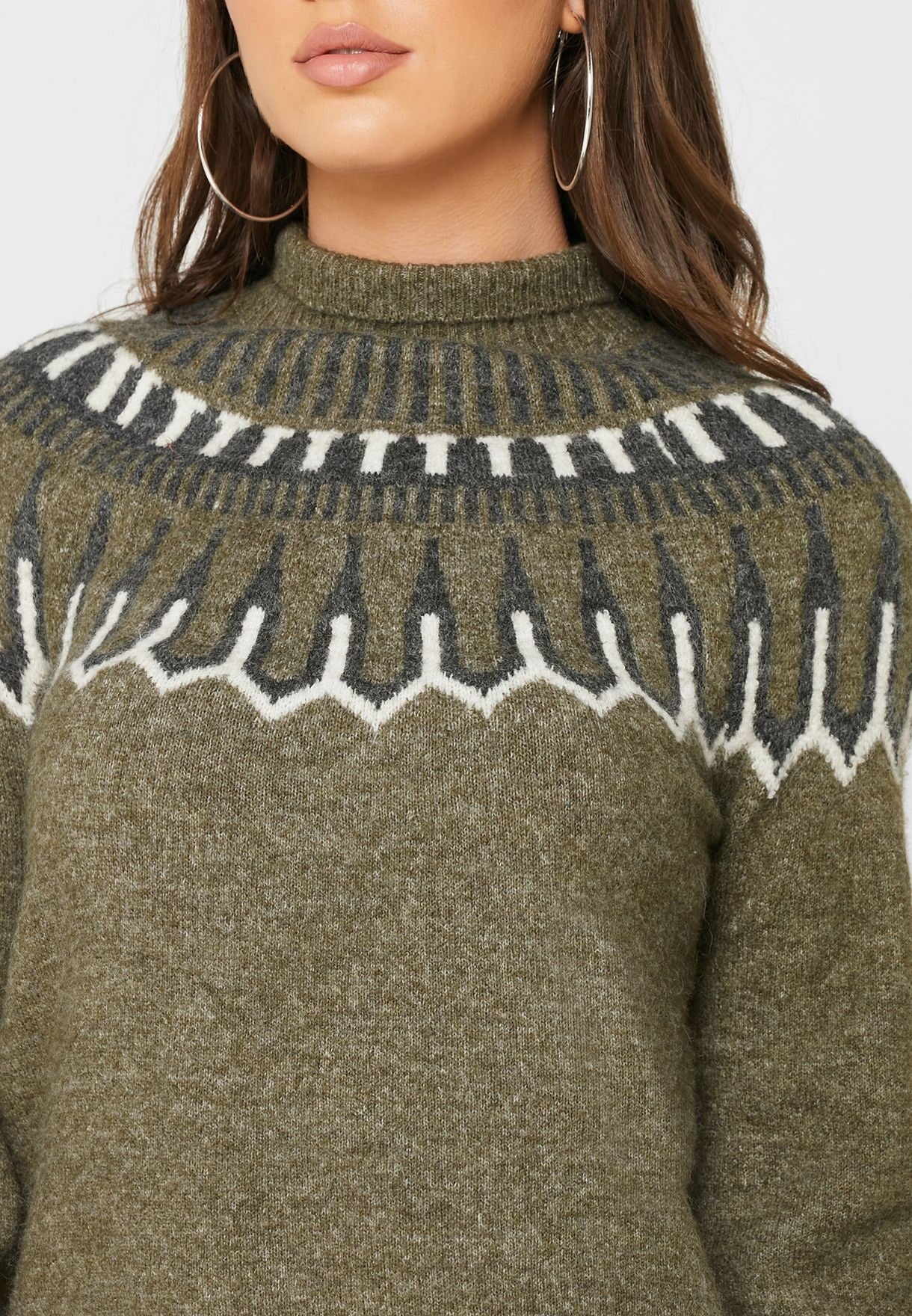 VERO MODA Women's Amora Sweater Green