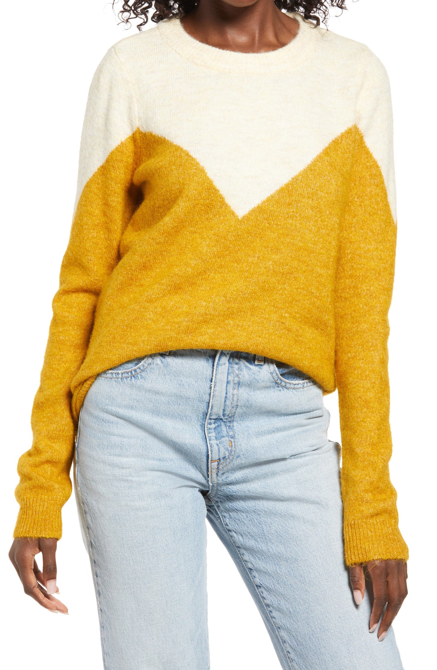 Anns Cottage Women's Plaza Block Jumper Yellow Size Medium