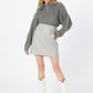 VERO MODA Women's Recycled Straight Mini Skirt Gray Size Large