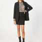 VERO MODA Women's Recycled Straight Mini Skirt Black