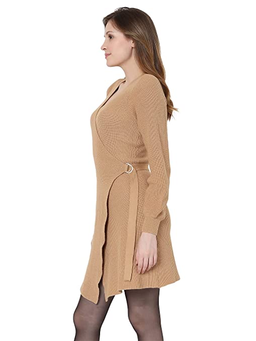 VERO MODA Women's Alexandria Knitted Dress Brown Size X-Large