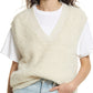VERO MODA Women's Loopi Fuzzy Sweater Vest Brown Size Small