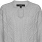 VERO MODA महिलाओं का रीज़ स्वेटर ग्रे