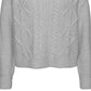 VERO MODA महिलाओं का रीज़ स्वेटर ग्रे