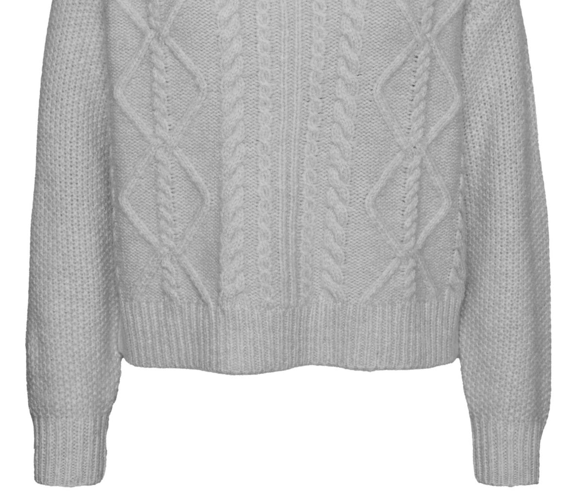 VERO MODA महिलाओं का रीज़ स्वेटर ग्रे