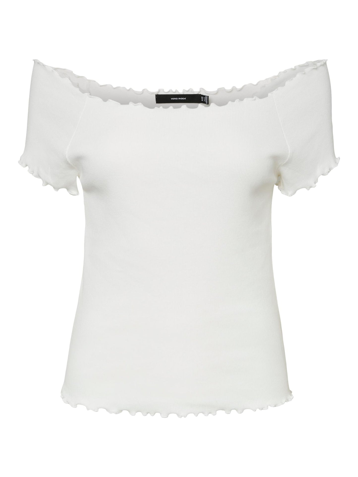 VERO MODA Women's Gabriella Ribbed Top White Size Large