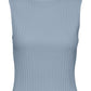 VERO MODA Women's Funnel Neck Sleeveless Rib Sweater Blue Size X-Small